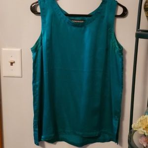 Silk teal blouse M
